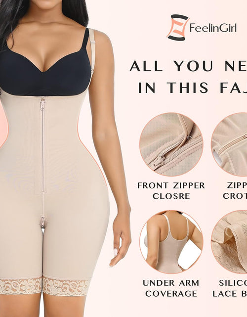 Load image into Gallery viewer, Shapewear for Women Tummy Control Fajas Colombianas Body Shaper for Women Zipper Open Bust Bodysuit Waist Trainer
